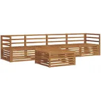 vidaXL Ensemble de canapés d'extérieur 5 pièces en bois massif d'acacia naturel