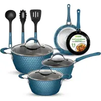 Pyle Ensemble De Casseroles, Poêles Et Ustensiles De Cuisine Pour Cuisinière À Induction (11 Pièces)