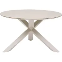 Hespéride Table De Jardin Ronde Alu/Verre Oryon Argile - 6 Places -