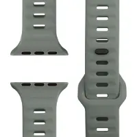 Nalia Bracelet Motion pour Apple Watch SE/10/9/8/7/6/5/4/3/2/1, bracelet de sport en silicone souple, 38/40/41/42 mm - Gris graphite