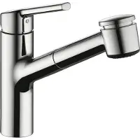 Kwc Naber Robinet de cuisine Luna E2 avec douchette extractible chromé basse pression