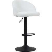 Meublorama Tabouret de bar style vintage coloris blanc. Collection HYDRA