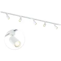 Qub Focus III - Système de rails LED - Blanc - 1 phase - 200 cm - 5 spots GU10 - Forme en I