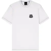Armani Exchange pour homme. XM002455AF10358U0009 T-shirt blanc coupe slim (XL), Casuel, Coton, Manche courte