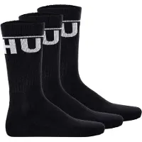 HUGO Chaussettes 'Iconic' noir / blanc
