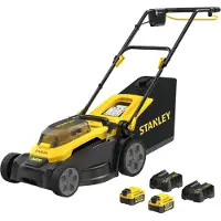 Stanley Tondeuse poussée 37 cm BRUSHLESS 18V - 2 x 4 Ah V20 - STANLEY POWERTOOLS - SCMWP3701M2-QW