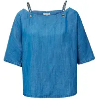 Salsa Jeans 21010891 Short Sleeve Blouse Bleu XS Femme