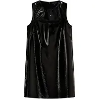 Armani Exchange pour femme. XW001812AF18859UC001 Robe à col roulé noire (L), Casuel, Fête, Viscose, Sans manches / bretelles