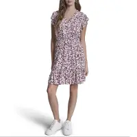 DKNY Dw9500739 Short Sleeve Dress Rose XS Femme