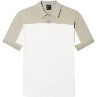 Armani Exchange pour homme. XM002151AF22062M1297 Polo Elegant blanc cassé (L), Casuel, Coton, Manche courte