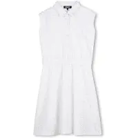 DKNY D62602 Sleeveless Dress Blanc 10 Years Fille
