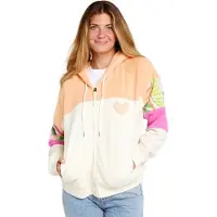 Rip Curl Colour Block Z/t Hood Full Zip Sweatshirt Blanc,Orange 2XS Femme