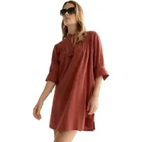 Scotch & Soda Ufu01443t 3/4 Sleeve Short Dress Orange 40 Femme