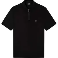 Armani Exchange pour homme. XM002372AF21936UC001 Tissu Polo noir (S), Casuel, Viscose, Manche courte