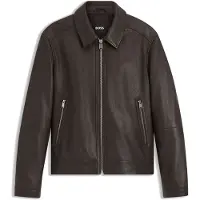 BOSS Mapson4 10273355 Leather Jacket Marron 50 Homme