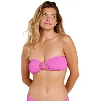 Rip Curl Custom Rib Bandeau Bikini Top Rose 2XS Femme