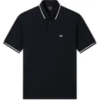Armani Exchange pour homme. XM002356AF13026UB101 Polo marine raffiné (L), Casuel, Coton, Manche courte