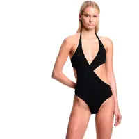 Emporio Armani pour femme. EW003274_AF20238 Maillot de bain Black Texture (S), Noir, Beachwear, Polyester