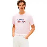 Tommy Hilfiger Brand Love Big Text Short Sleeve T-shirt Rose 2XL Homme