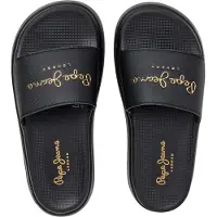 Pepe Jeans pour femme. PLS700001 Sandales Bella Log noir (36), Plat, Aucun, Beachwear, Polyuréthane