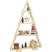 L37 Sapin de Noël décoratif en bois avec étagères - personnalisé par couleur