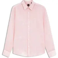 BOSS pour homme. 50567579 Chemise rose de Relegant 6 (5XL), Casuel, Lin, Manche longue