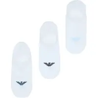 Emporio Armani Em000548_af23600 No Show Socks 3 Pairs Blanc EU 43-46 Homme