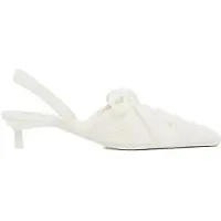 Armani Exchange pour femme. XW002585AF22805U0011 Sandales blanches élégantes (35), 1 à 3 cm, Lacets, Casuel