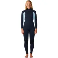 Rip Curl Trad 3/2 Mm Fl Woman Long Sleeve Back Zip Neoprene Suit Bleu 10 Femme