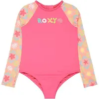 Roxy Check Tw Junior Long Sleeve Back Zip Shorty Rose 2 Years Fille