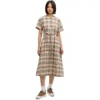 Barbour Gwen Short Sleeve Midi Dress Marron M Femme