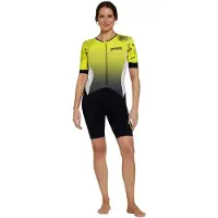 Zoggs Predator Ultra Short Sleeve Trisuit Jaune XS Femme