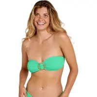 Rip Curl Custom Rib Bandeau Bikini Top Vert S Femme
