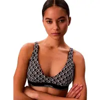 Calvin Klein Lv00q61207 Bralette Bikini Top Noir L Femme