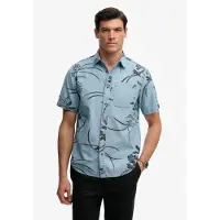 Superdry Vintage Loom Short Sleeve Shirt Bleu M Homme