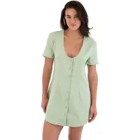 Hurley Skate Short Sleeve Short Dress Vert S Femme