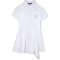 DKNY D62686 Short Sleeve Dress Blanc 14 Years Fille