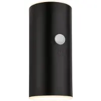 Briloner Applique murale extérieure sans fil détecteur de mouvement 15,5 cm 6,5 W 700 lm 3000 K blanc chaud dimmable noir - Lampe murale balcon terrasse mur extérieur