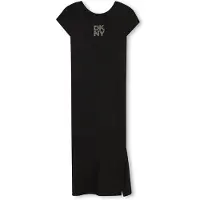 DKNY D62697 Short Sleeve Dress Noir 8 Years Fille