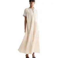 Scotch & Soda Ufu01434t Short Sleeve Long Dress Beige 38 Femme