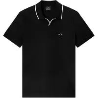 Armani Exchange pour homme. XM002401AF10366UC001 Polo Breathable noir (M), Casuel, Coton, Manche courte