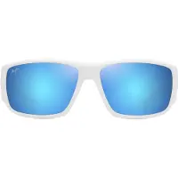 Maui jim Keha Af Polarized Sunglasses Blanc,Bleu Blue Hawaii/CAT3 Homme