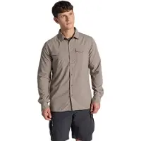 Craghoppers Nosilife Loukkos Long Sleeve Shirt Beige M Homme