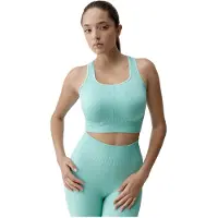 Born Living Yoga Eris Seamless Sports Top Bleu M Femme