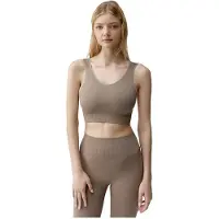 Born Living Yoga Annapurna Seamless Sports Top Marron M Femme