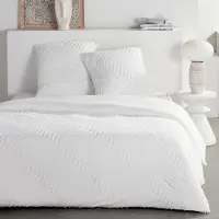 Lefebvre textile Parure de lit imprimé fleurs en coton ESSENTIAL