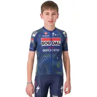 Castelli Aero Soudal Quick-step 2026 Short Sleeve Jersey Bleu 6 Years Enfants
