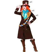 Atosa Mad Hatter Woman Costume Marron M-L Enfants