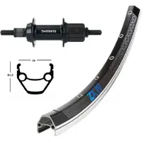 Winora Ty500 7s Exal Zx 19 Qr Rear Wheel Refurbished Argenté 10 x 135 mm