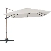 Axi Alina Parasol Déporté Carré 300 X 300 Cm, Aspect Chêne/Beige | Pour Le Jardin / Terrasse Avec Armature Thermolaquée | Pied En Croix Et Housse De